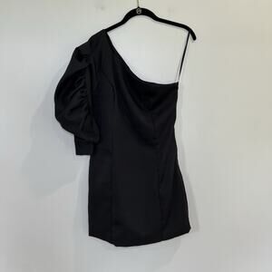 Do+Be One Shoulder Black Mini Dress‎ Size Medium